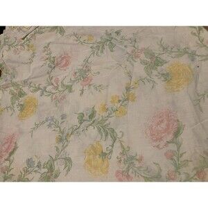 Vintage Sears permaPrest Double Full Sheet Floral Flat Top 1970s cottagecore